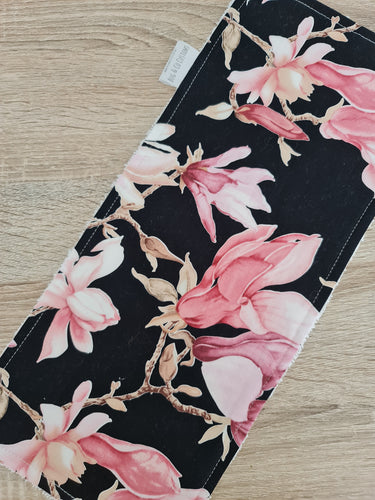 Burp cloth black floral